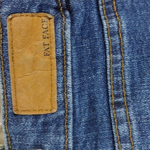 Fat Face UK Women Chesham Girlfriend Blue Dark Wash High Rise Straight Leg Jean - Picture 12 of 14